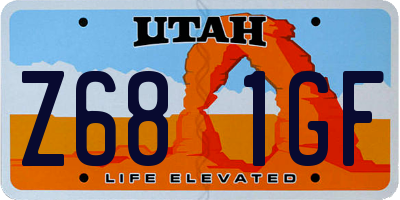 UT license plate Z681GF