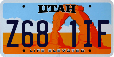 UT license plate Z681IF