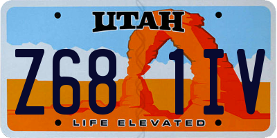 UT license plate Z681IV
