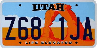 UT license plate Z681JA