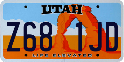 UT license plate Z681JD