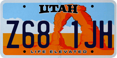 UT license plate Z681JH