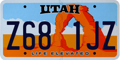 UT license plate Z681JZ