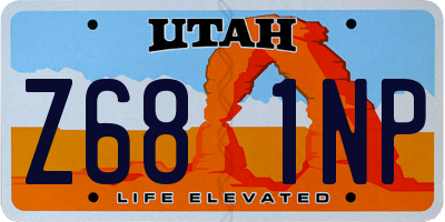 UT license plate Z681NP