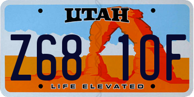 UT license plate Z681OF