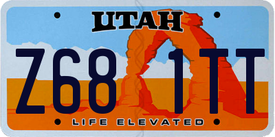 UT license plate Z681TT