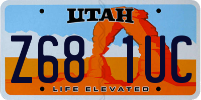 UT license plate Z681UC