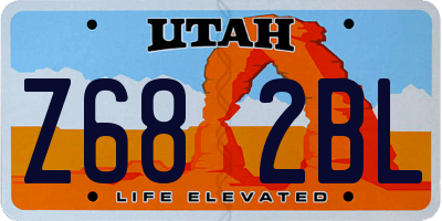 UT license plate Z682BL