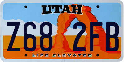 UT license plate Z682FB