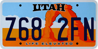 UT license plate Z682FN