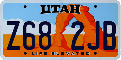 UT license plate Z682JB