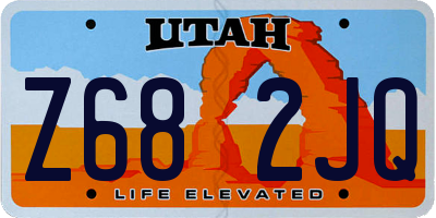 UT license plate Z682JQ