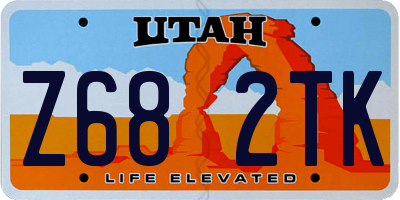 UT license plate Z682TK