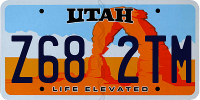 UT license plate Z682TM