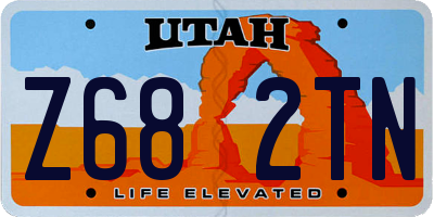 UT license plate Z682TN