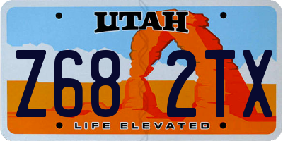 UT license plate Z682TX