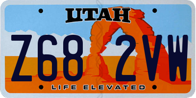 UT license plate Z682VW