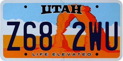 UT license plate Z682WU