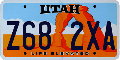 UT license plate Z682XA