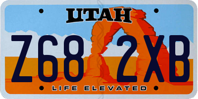 UT license plate Z682XB