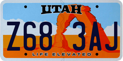 UT license plate Z683AJ