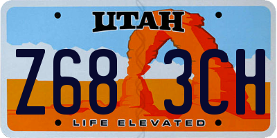 UT license plate Z683CH