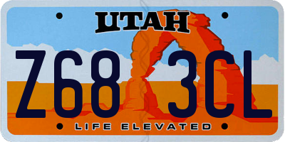 UT license plate Z683CL