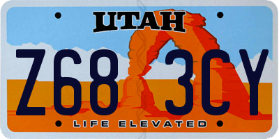 UT license plate Z683CY
