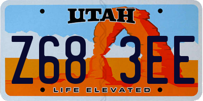 UT license plate Z683EE