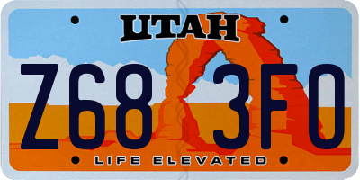 UT license plate Z683FO