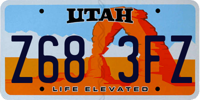 UT license plate Z683FZ