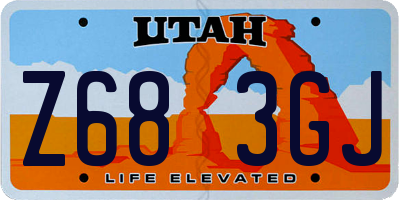 UT license plate Z683GJ