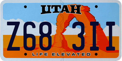UT license plate Z683II