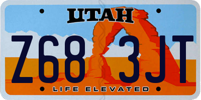 UT license plate Z683JT