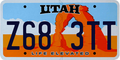UT license plate Z683TT