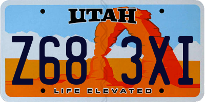 UT license plate Z683XI