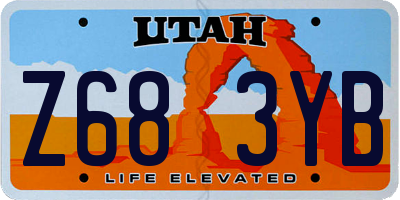 UT license plate Z683YB