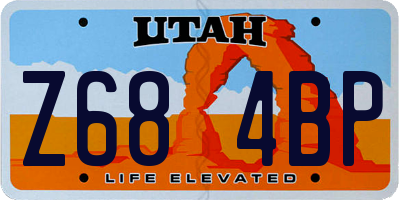 UT license plate Z684BP