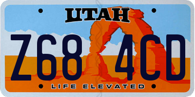 UT license plate Z684CD