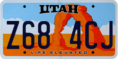UT license plate Z684CJ