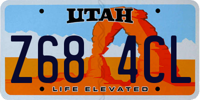 UT license plate Z684CL