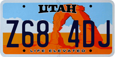 UT license plate Z684DJ
