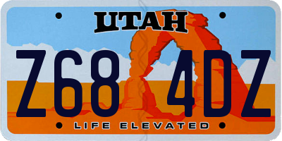 UT license plate Z684DZ