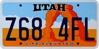 UT license plate Z684FL