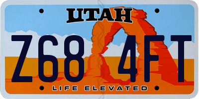 UT license plate Z684FT