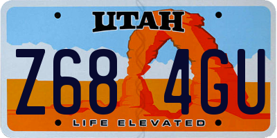 UT license plate Z684GU