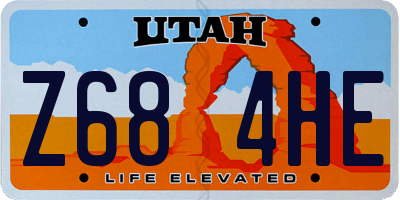 UT license plate Z684HE