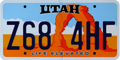 UT license plate Z684HF