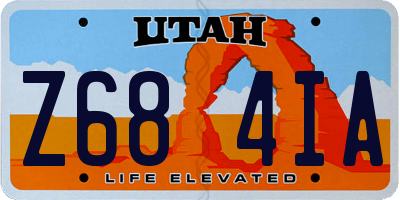 UT license plate Z684IA