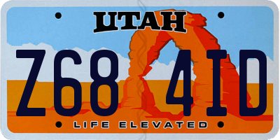 UT license plate Z684ID